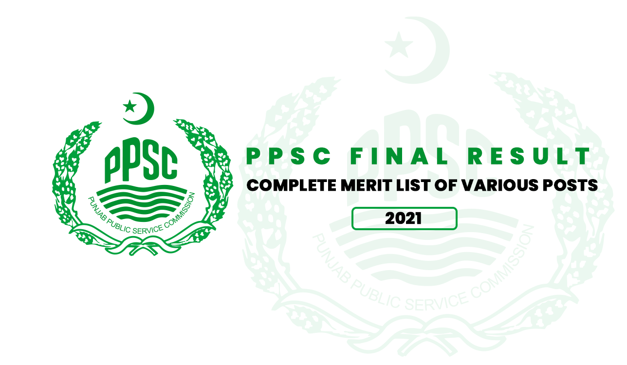 PPSC Latest Final Result Complete merit list